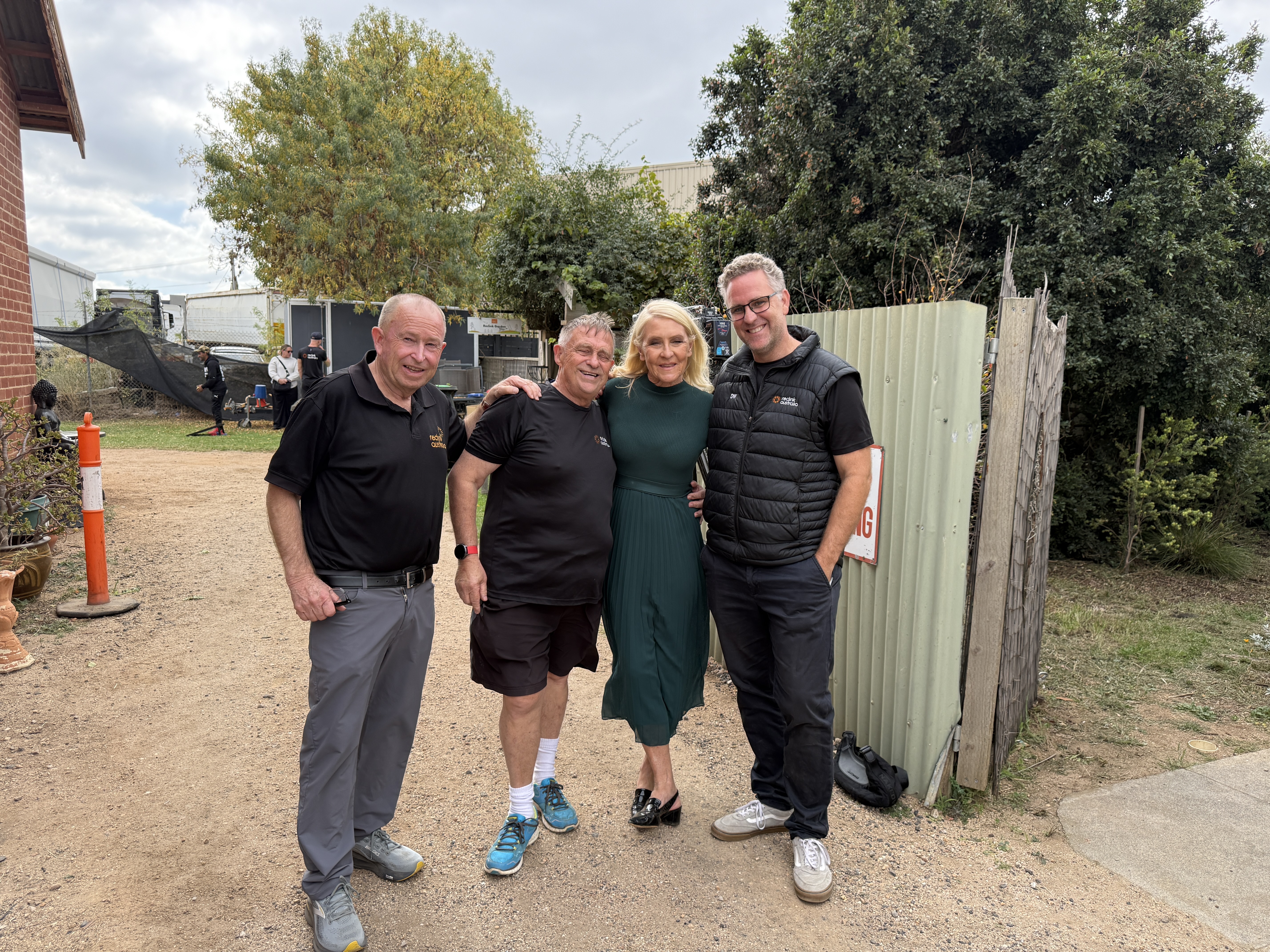 (L-R) Reclink Founder Peter Cullen, John Campbell, Jo Hall and Reclink CEO Dave Wells